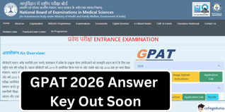 GPAT 2026 Answer Key Out Soon @natboard.edu.in; Check Details Here